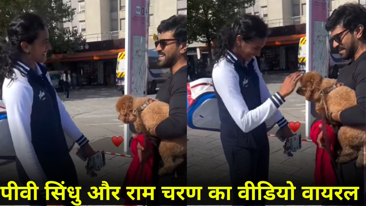 PV Sindhu Playing With Ram Charan Pet Dog