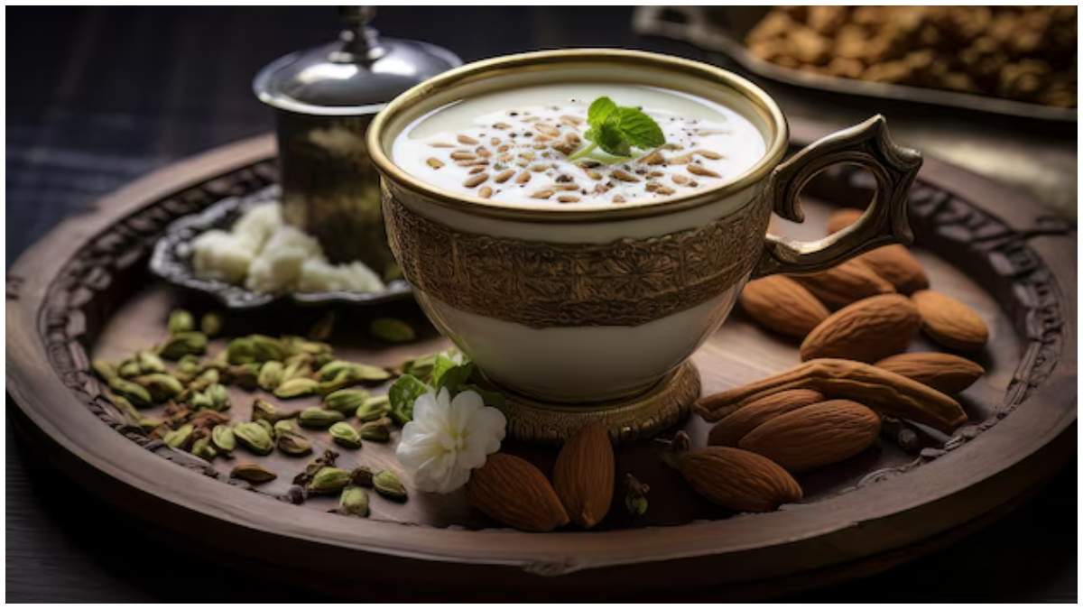 Almond Tea Recipe making method health benefits in hindi