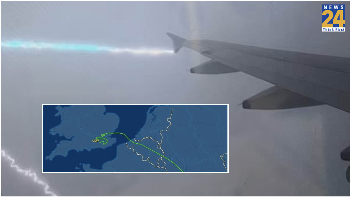 British Airways Plane Stuck into Sky Lightning