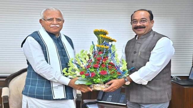 CG Deputy CM Arun Sao met Union Minister Manohar Lal Khattar