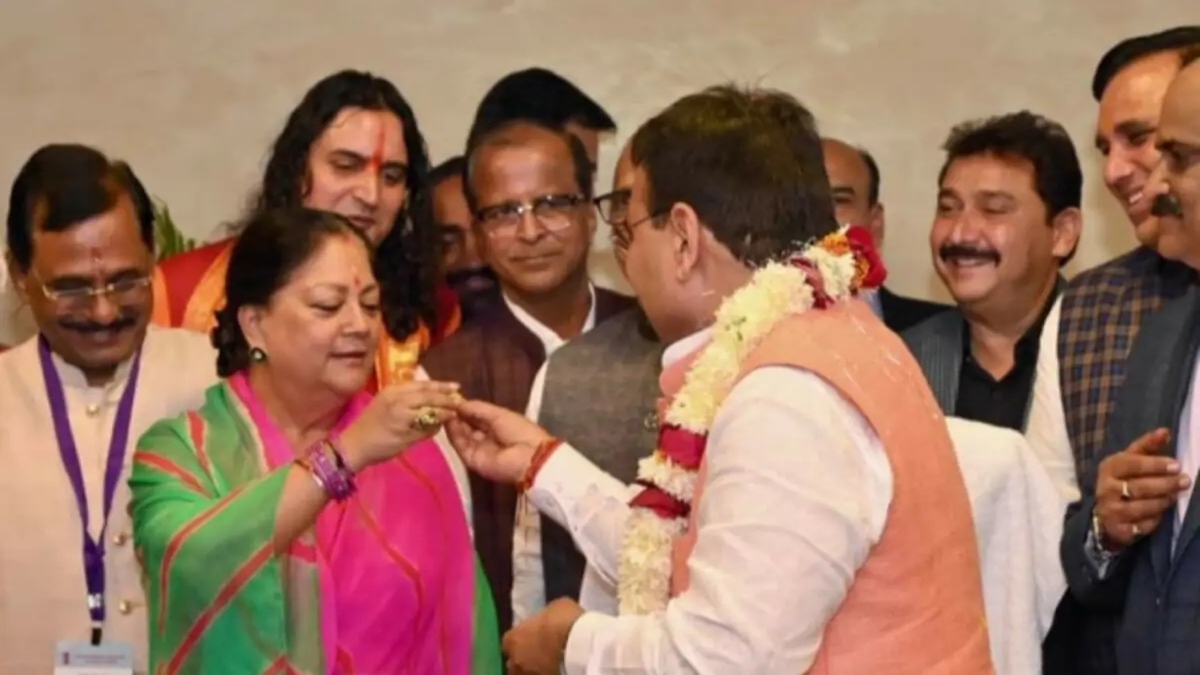 CM Bhajan Lal Sharma Meet Vasundhara Raje