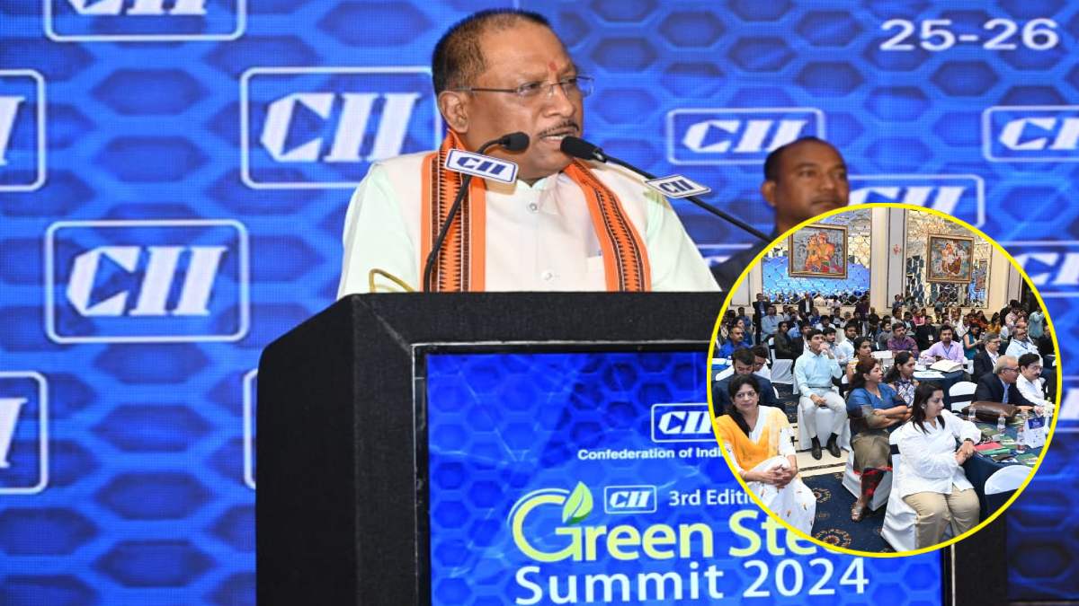 CM Vishnudev Sai In Green Steel Summit 2024