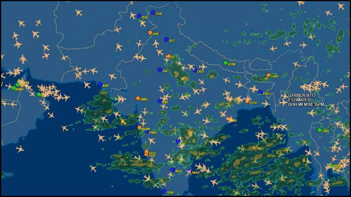 Foreign Flights Dominated The Indian Skies on 19 July 2024