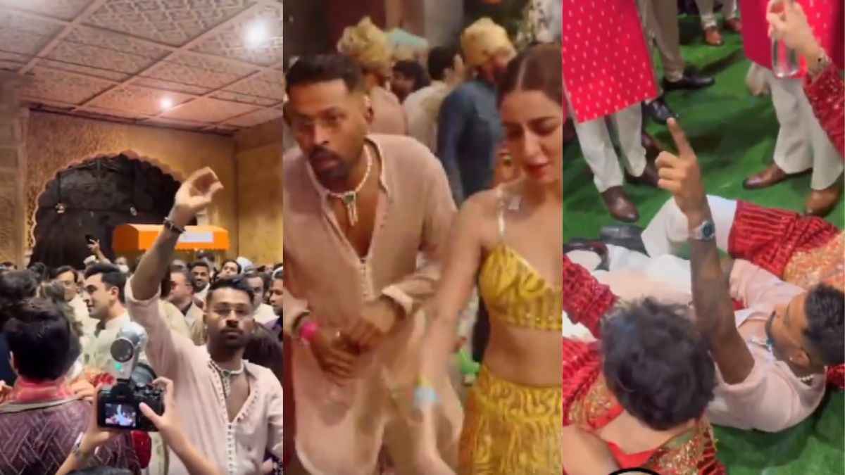 अनंत अंबानी की शादी में नाचते-नाचते जमीं पर लेटे हार्दिक पांड्या, Video में दिखा देसी अंदाज