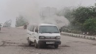 Haryana Faridabad School Van Fire Accident