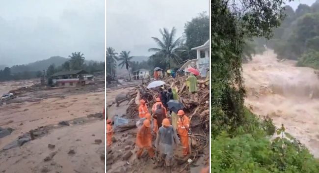 केरल में लैंड स्लाइड के चलते कई लोगों की मौत हो गई है, जबकि लापता लोगों की तलाश जारी है।