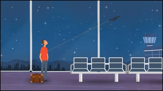 Man On Airport Illustration Man On Airport Illustration