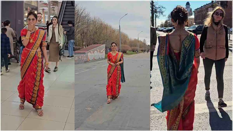Marathi look in Russia Video