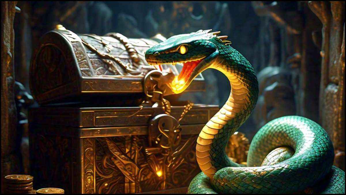 Snake Securing Treasure