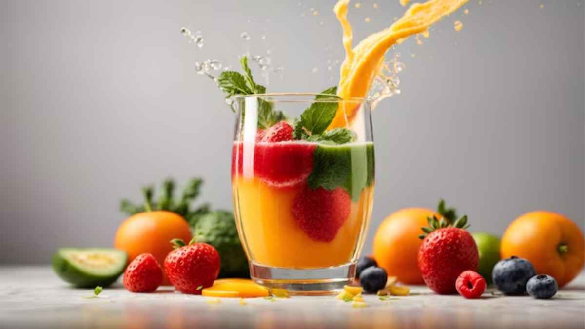 drinking juice