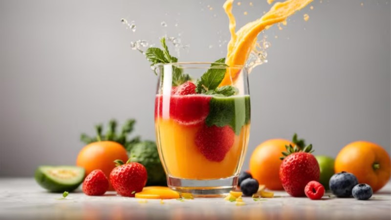 drinking juice