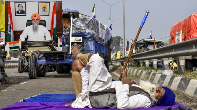farmers at shambu border