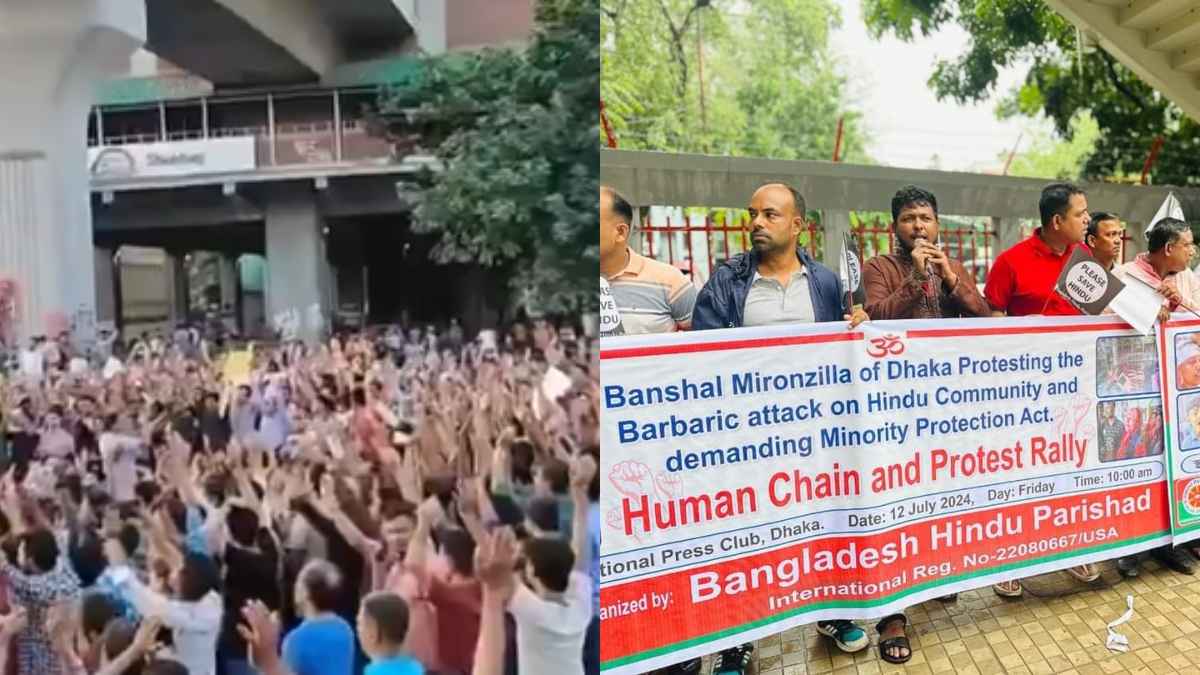 'हमने खून दिया...देश किसी के बाप का नहीं...' ढाका में हजारों हिंदुओं का प्रदर्शन, रखी ये 4 मांगें