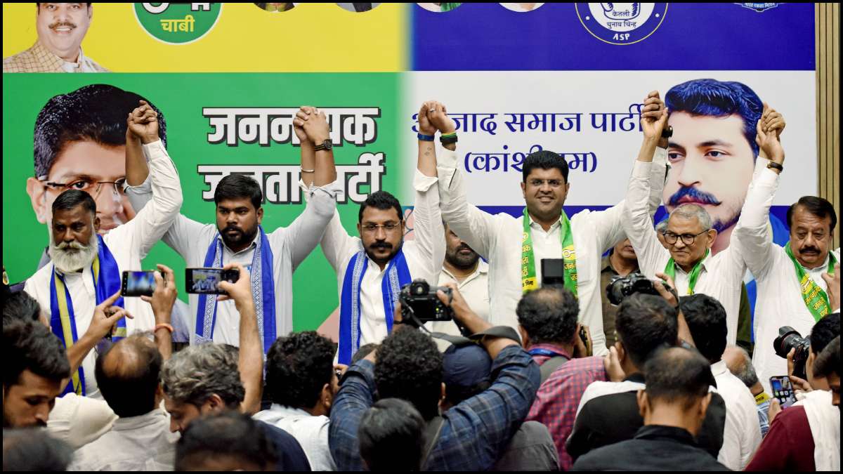 Dushyant Chautala and Chandrashekhar Ravan Announces Alliance For Haryana Assembly Election 2024