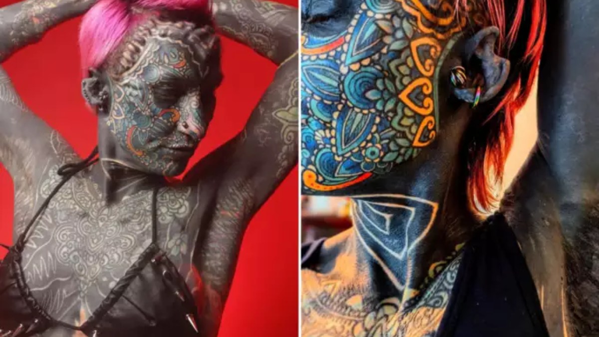 most tattooed woman in the world, Esperance Lumineska Fuerzina, Guinness World Records, US Army