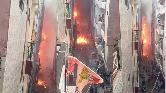 Noida PG Massive Fire Noida PG Massive Fire