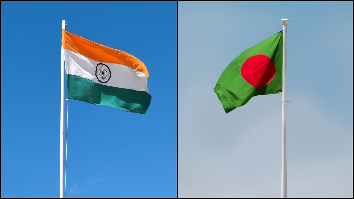 India Bangladesh Flags