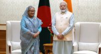 प्रधानमंत्री नरेंद्र मोदी के साथ बांग्लादेश की पूर्व प्रधानमंत्री शेख हसीना। फाइल फोटो