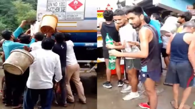 People Loot Aviation Fuel in Jaipur