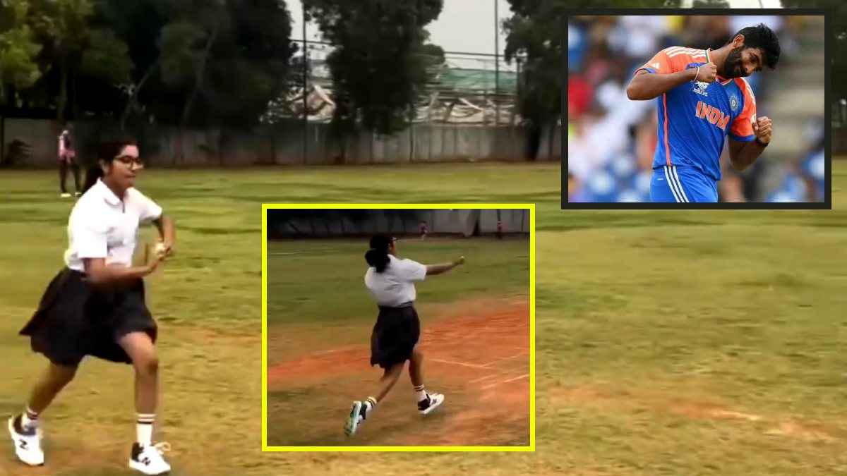 School Girl Jasprit Bumrah Bowling Action