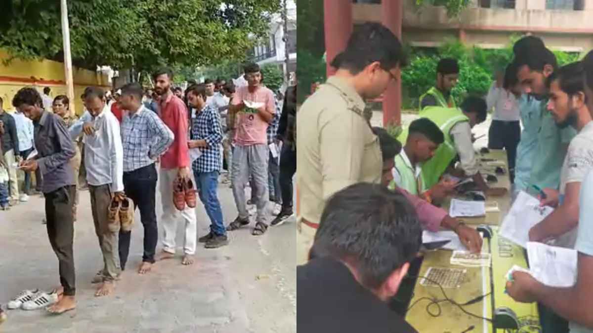 'जूते-चप्पल उतरवाए, लड़कियों के बाल खुलवाए; UP सिपाही भर्ती परीक्षा शुरू, पूर्व मंत्री पर FIR