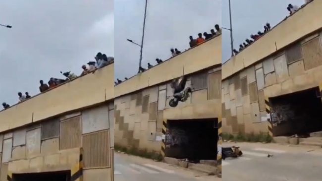 रील बनाना पड़ा भारी... पब्लिक ने स्कूटी उठाकर फ्लाईओवर से नीचे फेंकी, देखिए वायरल VIDEO viral video