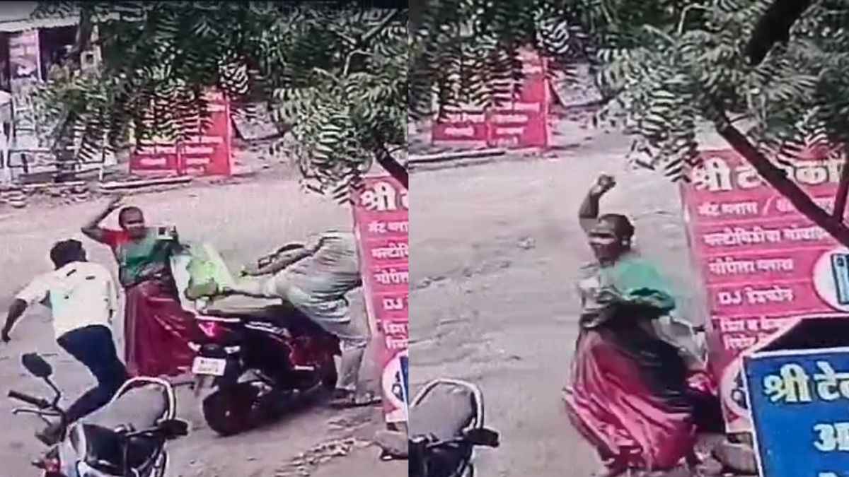 Video: बेटे पर चली तलवार तो ढाल बनीं मां, हमलावर को मारने पत्थर लेकर दौड़ी, वीडियो वायरल