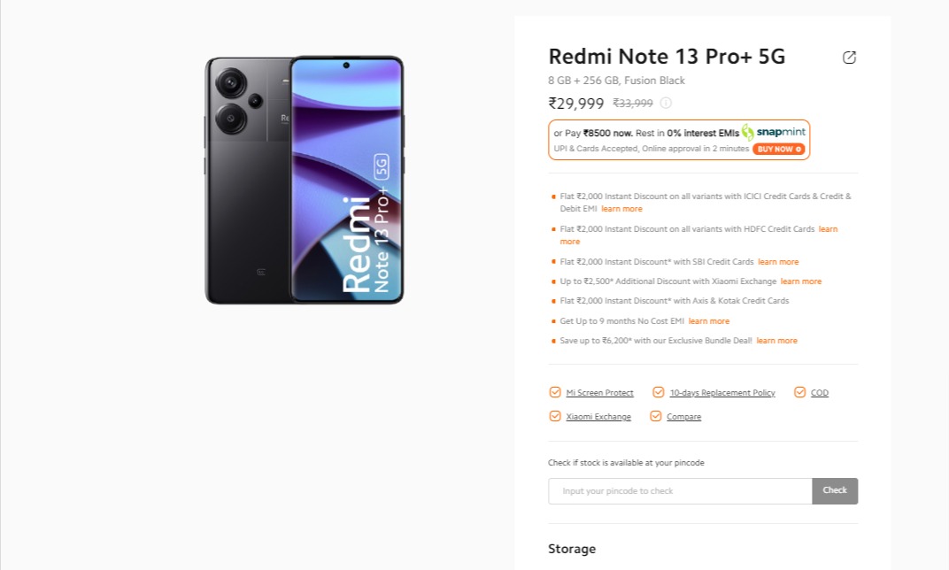 Redmi Note 13 Pro Plus Price in India