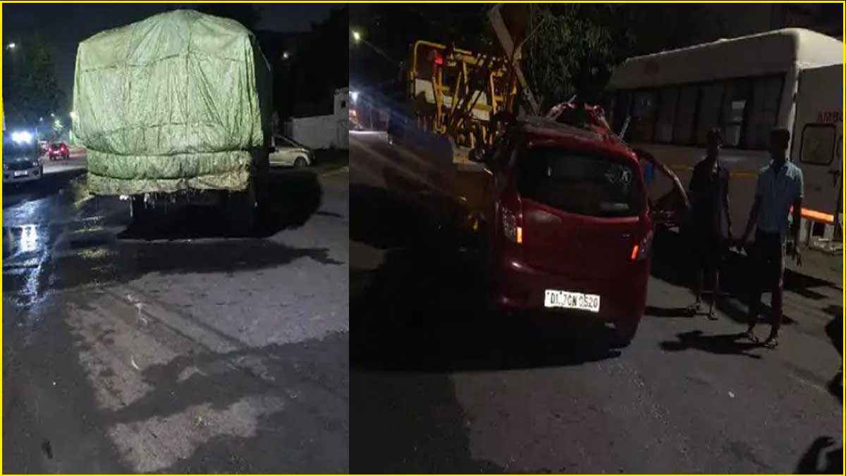 नोएडा में हादसे में 4 दोस्तों की मौत, माल से लदे ट्रैक्टर ने कार को मारी टक्कर