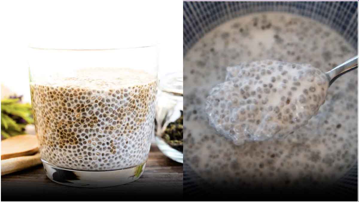 Chia seeds with milk