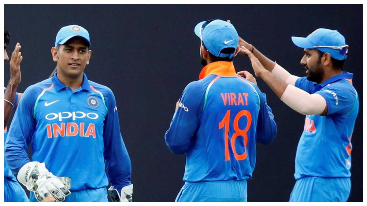 MS Dhoni Virat Kohli and Rohit Sharma