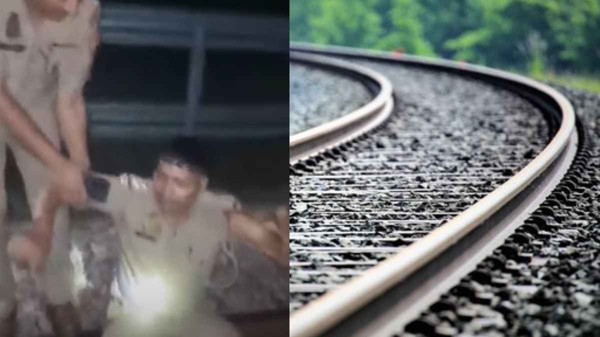 Video: जज से नाराज दरोगा रेल ट्रैक पर करने गया सुसाइड, अलीगढ़ में ऐसे बची जान