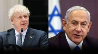 Britain PM Boris Johnson and Israel PM Benjamin Netanyahu