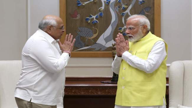 CM Bhupendra Patel Met PM Modi in Delhi CM Bhupendra Patel Met PM Modi in Delhi