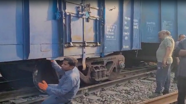 Goods Train Accident Saharanpur Goods Train Accident Saharanpur