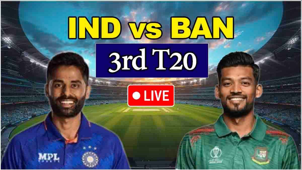 IND vs BAN 3rd T20 Live