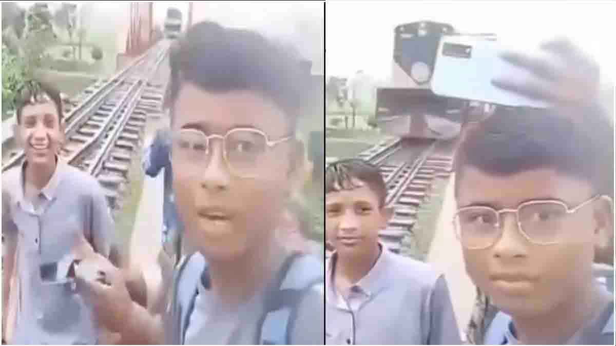Viral Video: TikTok वीडियो बनाने के चक्कर में ट्रेन से टकराया लड़का, वायरल हो रहा वीडियो