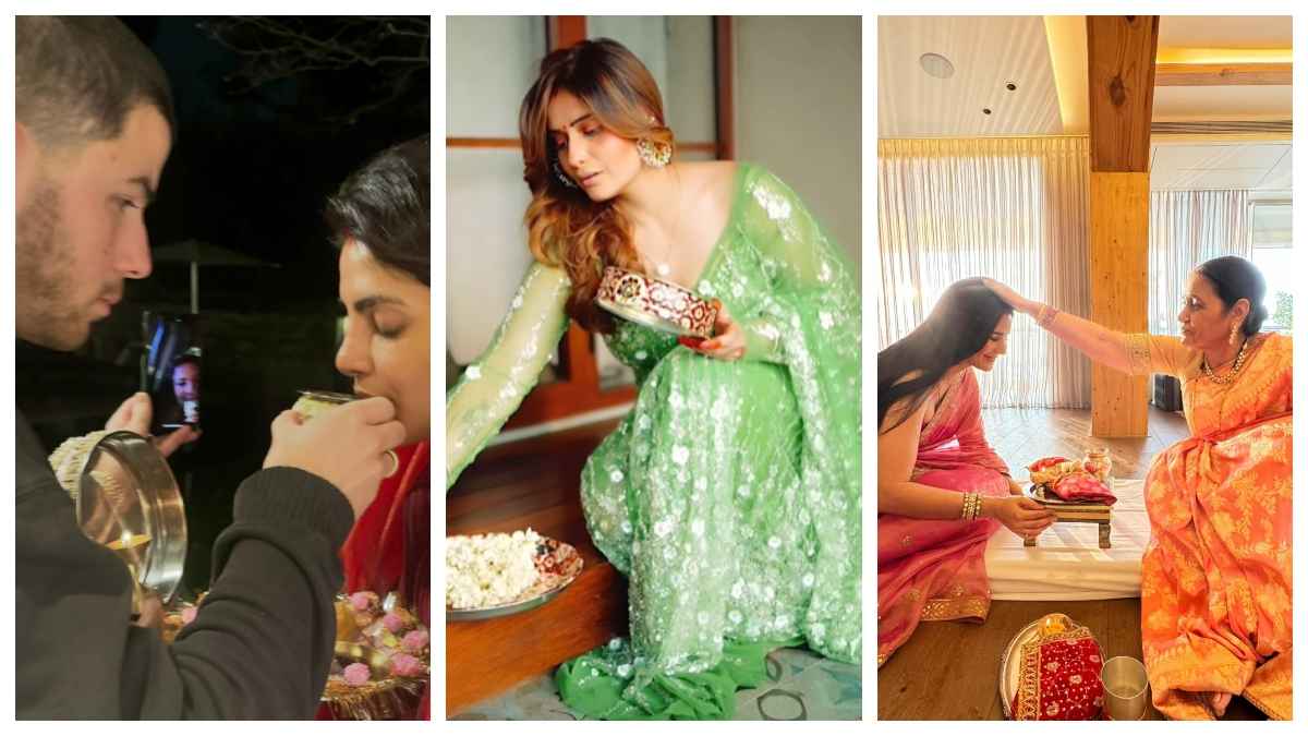 Karwa Chauth के रंग में रंगे Nick Jonas, सास संग दिखीं Katrina, देखें कैसी दिखीं बी-टाउन की हसीनाएं