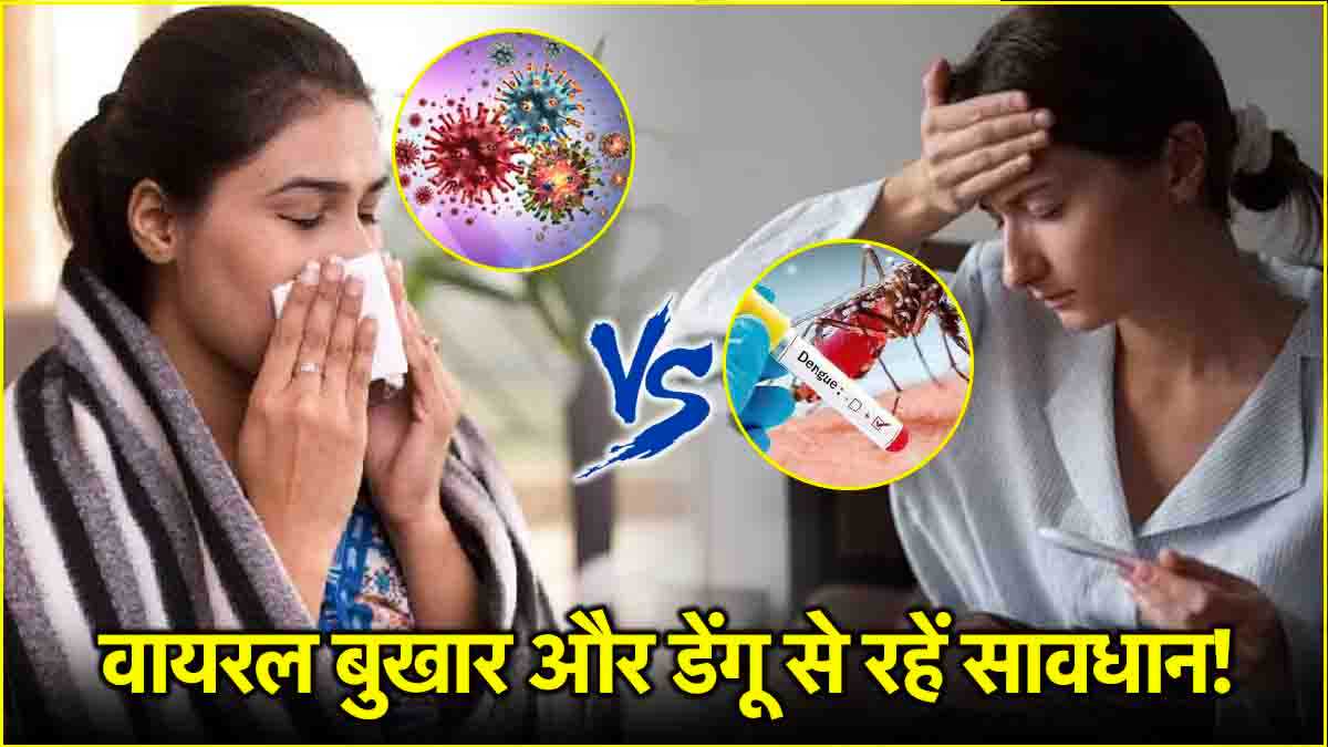 viral fever vs dengue symptoms causes treatment in hindi