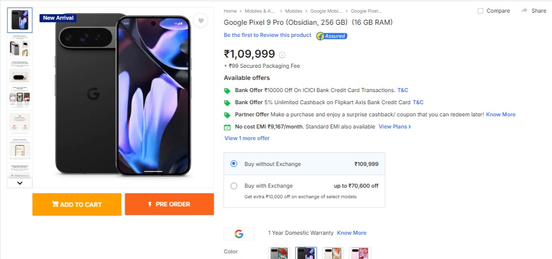 Google Pixel 9 Pro Price and Features