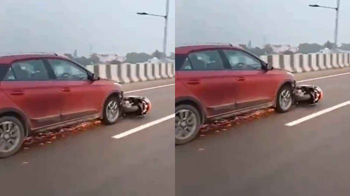 Video: स्कूटी सवार दो लोगों को मारी टक्कर, 500 मीटर तक घसीटा, वीडियो में कैद हुआ कार सवार शख्स का कारनामा