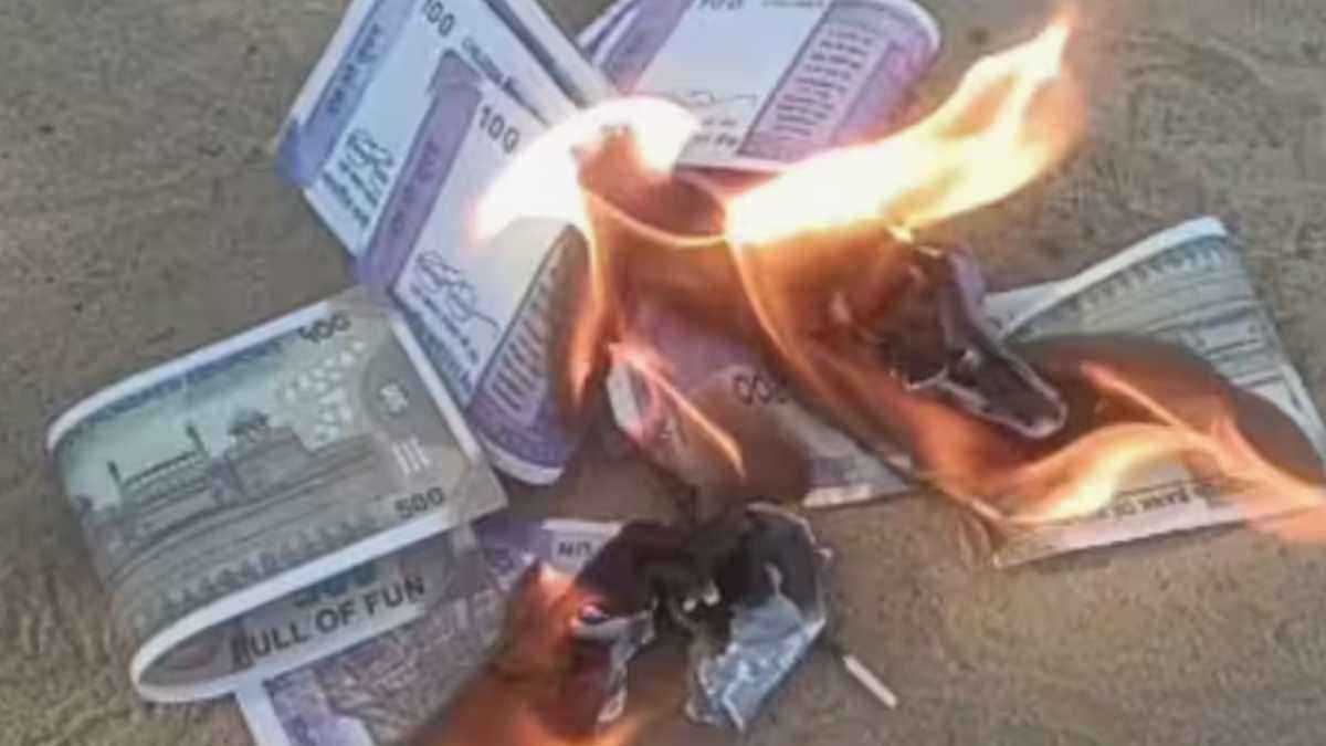 जलते हुए नोट का सच