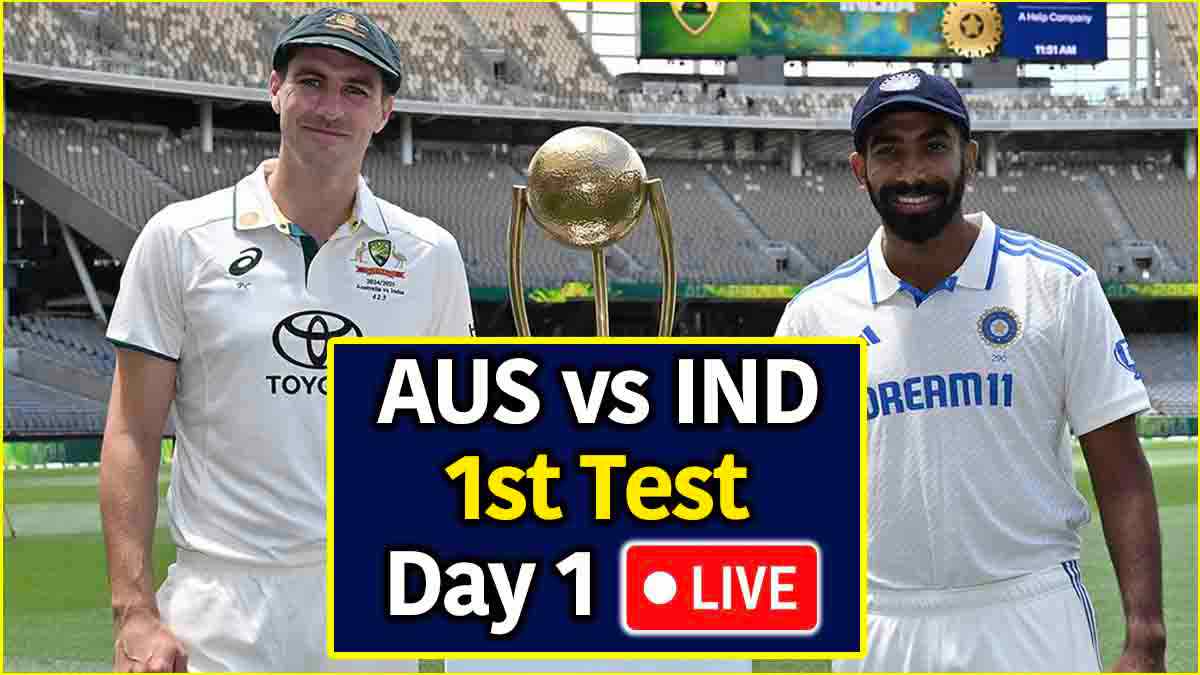 AUS vs IND 1st Test Day 1 Live