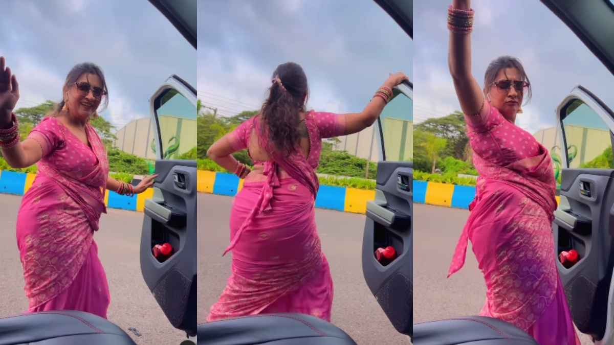 Dance Viral reel moving Car