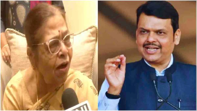 Devendra Fadnavis Mother Sarita Fadnavis Devendra Fadnavis Mother Sarita Fadnavis