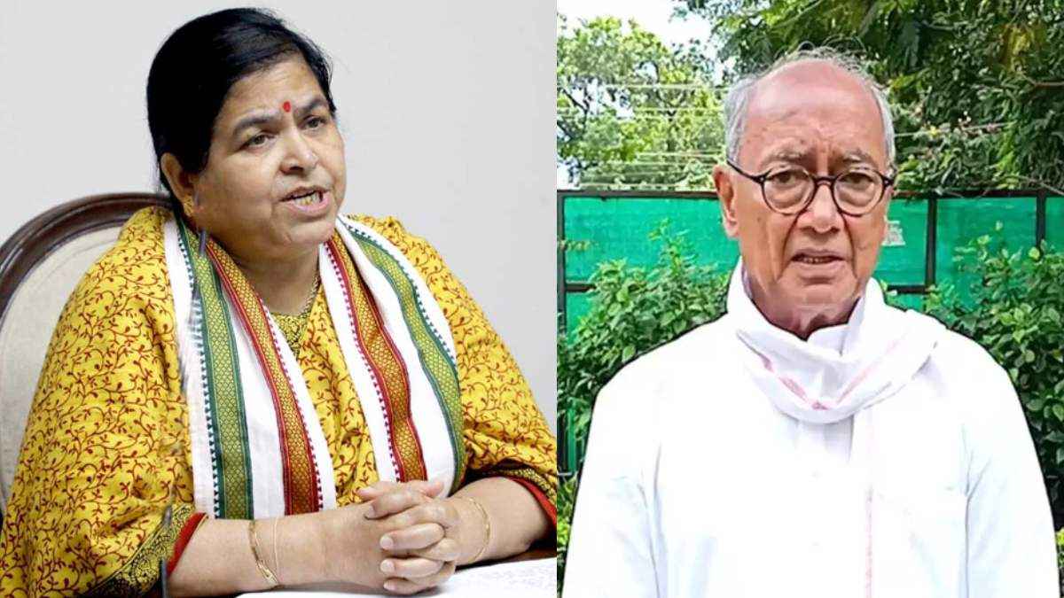 दिग्विजय सिंह के 'खाद की किल्लत' वाले बयान पर भड़कीं उषा ठाकुर, बोलीं-वह वातावरण को खराब कर रहे हैं