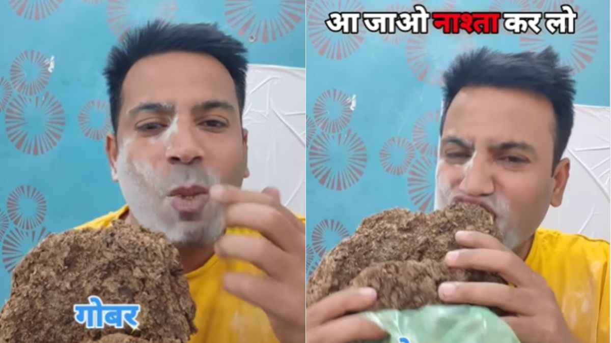 Watch: घिनौनेपन की सारी हदें पार! नाश्ते के नाम पर गोबर खाते दिखे पुनीत सुपरस्टार, वीडियो हो रहा वायरल