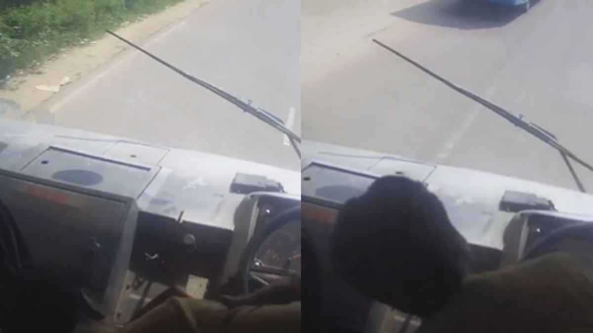 Video: बस चलाते ड्राइवर को हार्ट अटैक, मरने से पहले बचाई सभी यात्रियों की जान