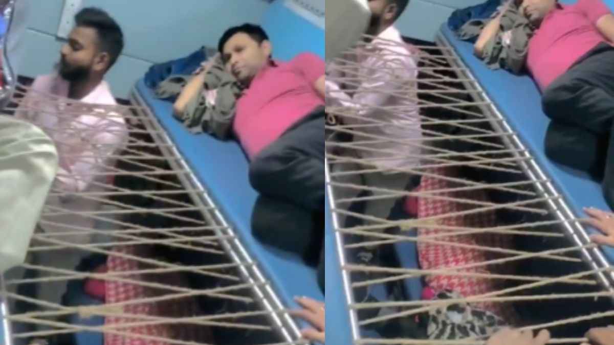 Watch: जगह न मिलने पर पैसेंजर ने बनाई अनोखी सीट, सामने आया वीडियो