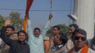 BJP MLA Amar Singh Yadav Down Indian Flag and Hoisted Bhagwa